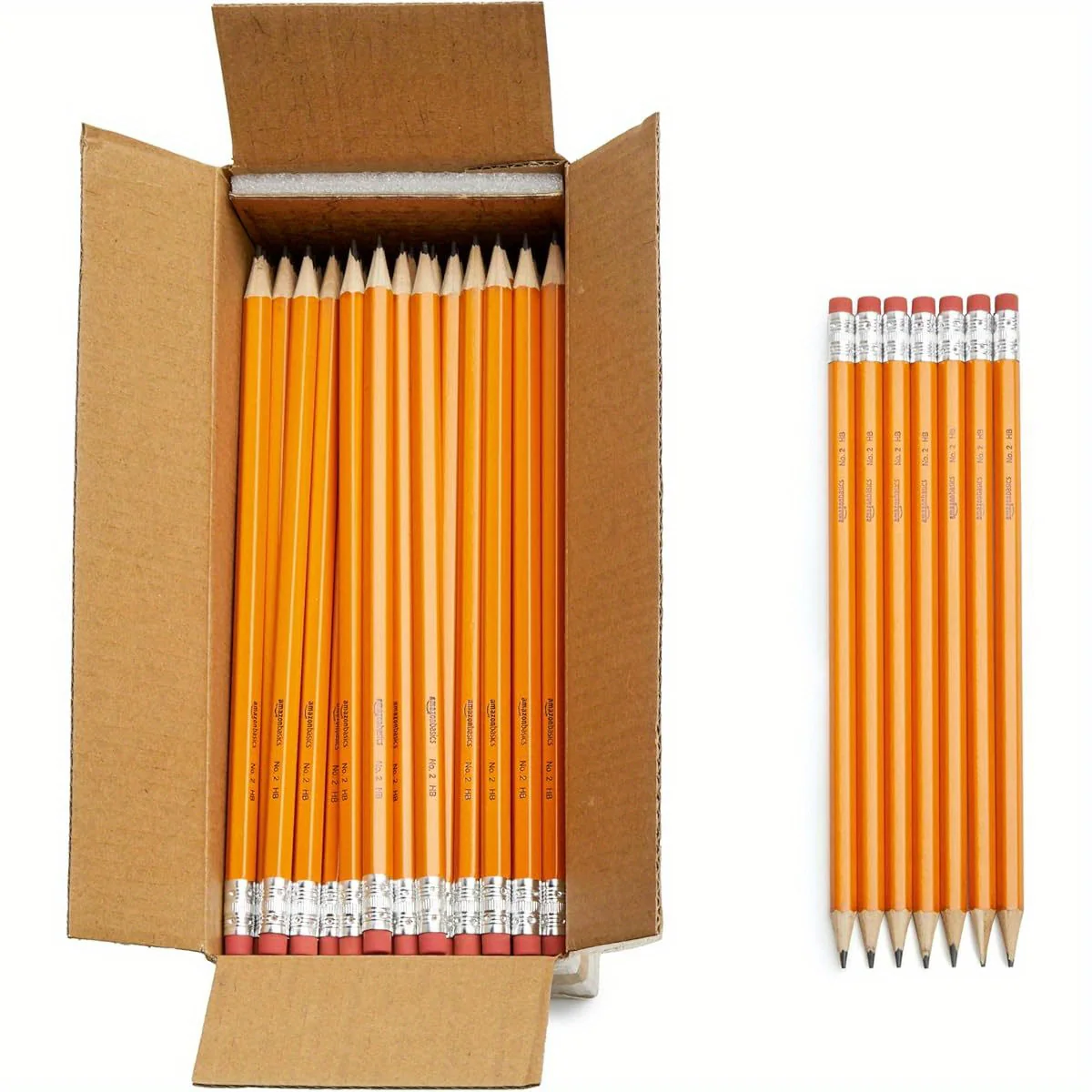 Wood- Cased # 2 Pencils, Pre- sharpened, HB Lead Bulk Box, 150 Count, Yellow